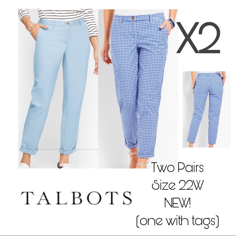TWO 👖 👖 Talbots girlfriend “soft” Chinos size 22W NEW